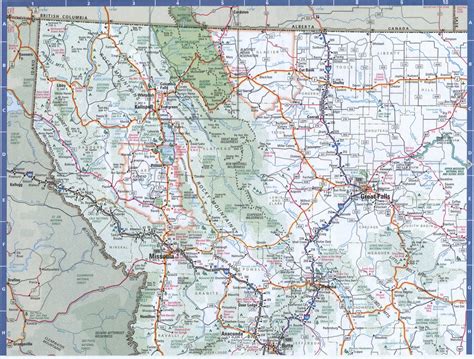 Printable Highway Map Of Montana