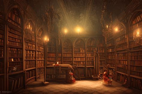 Fantasy Library Wallpaper