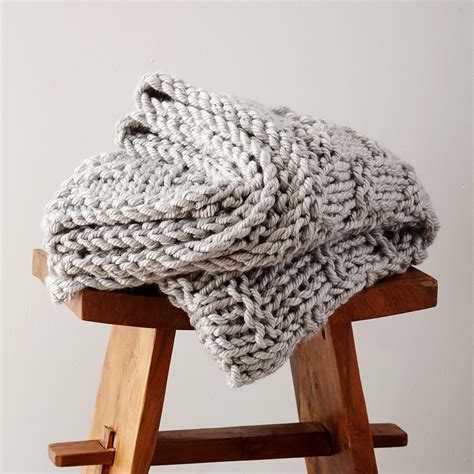 Free knitting pattern for a chunky knit blanket for beginners ⋆ ...