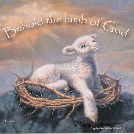 "Behold the Lamb" Fine Art Lamb of God Pillow by christian_art1