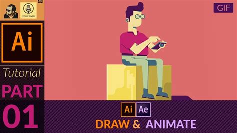 2D Flat Character Animation | Part 01 | Drawing in Illustrator CC ...