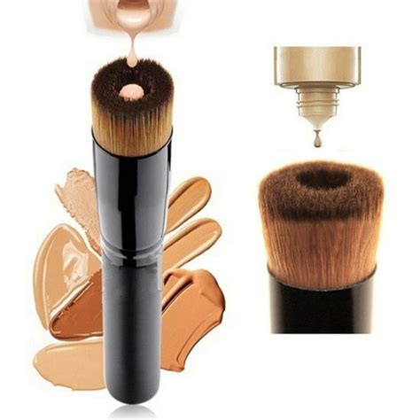 Grofry Foundation Brush Professional Women Flat Liquid Foundation Brush Anti Skid Face Cosmetic ...