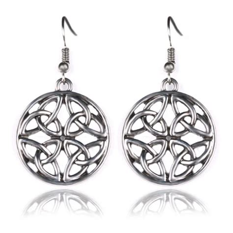 JEPHNE Fantastic Metal Celtic Knot Drop Dangle Earrings Vintage Geometric Celtic Knot Earrings ...