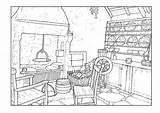 Coloring Page living Room 18th Century  Free Printables Img 9895 sketch template