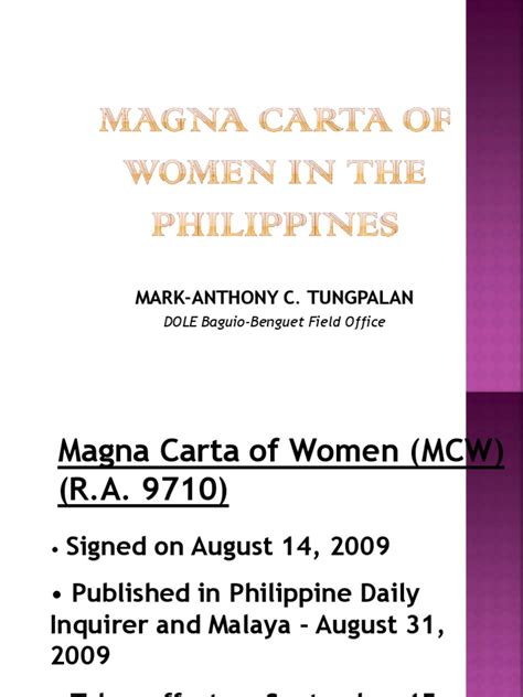 Magna Carta For Women | PDF | Gynaecology | Employment