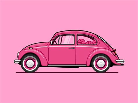 Dribbble VW Beetle | Vw art, Vw beetles, Beetle drawing