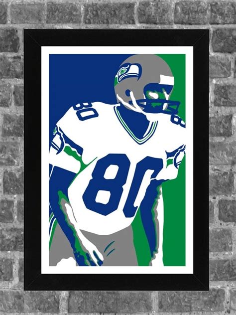 Seattle Seahawks Steve Largent Portrait Sports Print Art 11x17