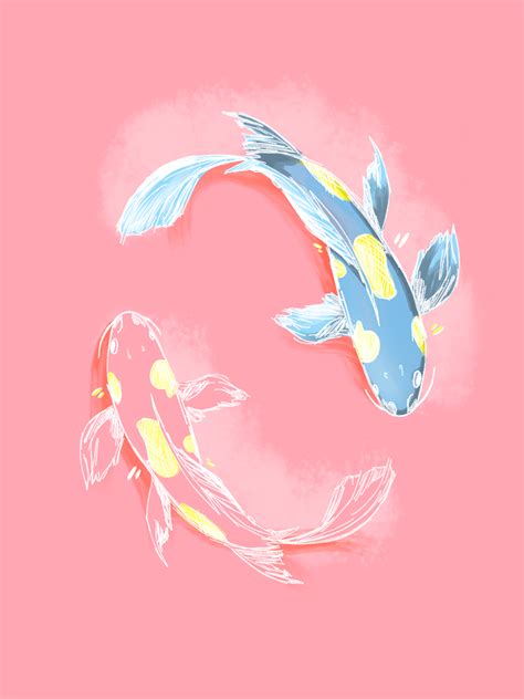 Pink Koi Fish Painting - THE SHOOT