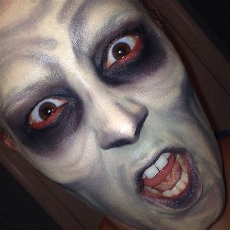 quick and easy zombie halloween makeup all done with cream makeup and ...