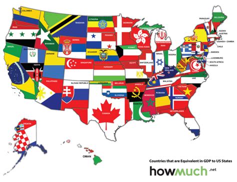 Countries that equivalent in GDP to US States - Vivid Maps