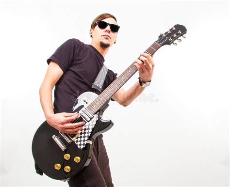 Young Rockstar Playing On Guitar Stock Image - Image: 45371665