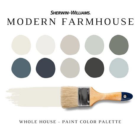 Sherwin Williams MODERN FARMHOUSE Color Palette - NISH