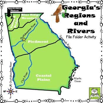 Georgia's Regions and Rivers File Folder Activity Grade 2 Science GSE's ...