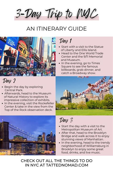 3-Day Trip to NYC: An Itinerary Guide | New york city vacation, New york vacation, Nyc travel guide