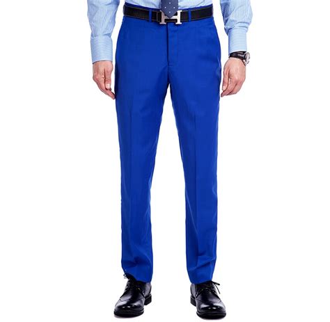 Premium Royal Blue Custom Pants For Men Slim Fit Men Suits Pants Formal Occasion Men Suits Pants ...