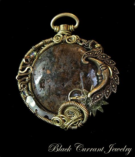 Meteorite Pendant by blackcurrantjewelry on DeviantArt