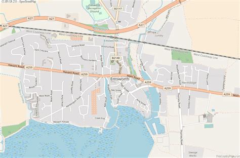 Emsworth Map Great Britain Latitude & Longitude: Free England Maps