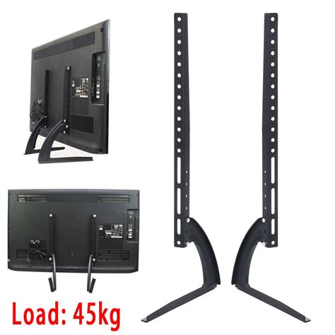 Universal TV Stand Mount Base Plasma TableTop Pedestal Mount Adjustable For 26-75" LCD Flat ...