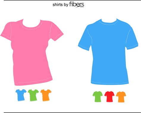Clipart - Fibers.com Vector T-Shirt Templates