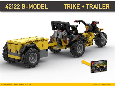 LEGO MOC B-MODEL 42122 Lego Trike + Trailer by Roelofs Creations ...