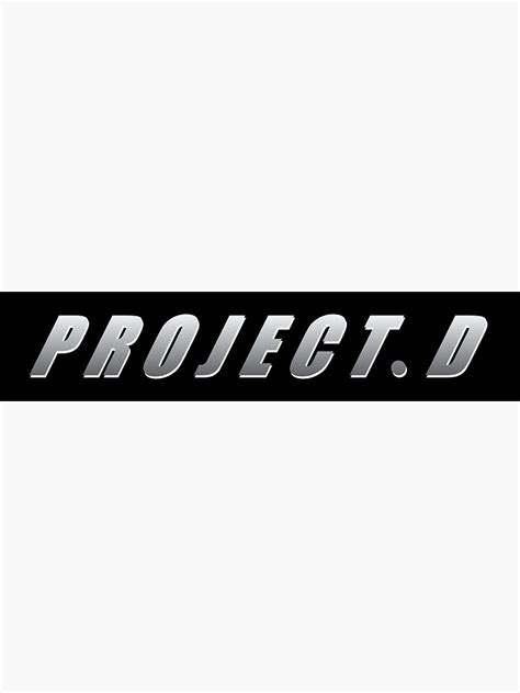 "INITIAL D - PROJECT D (WHITE SHADOW)" Sticker for Sale by 4DaMoolah | Redbubble