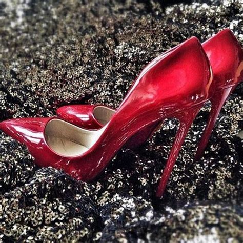 Stiletto Heel Pointed Womens Evening Metallic Party Shoes | Stiletto heels, Heels, Red high heels