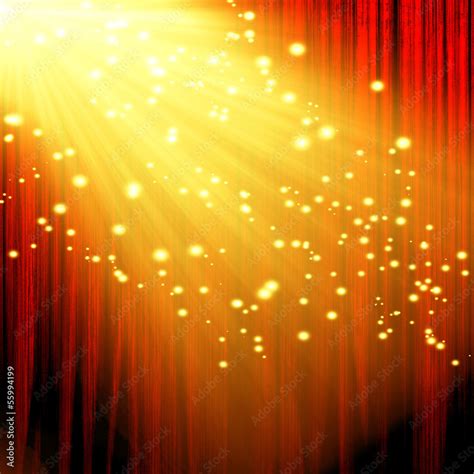 red curtain with spotlight Stock Illustration | Adobe Stock