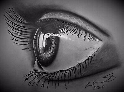 Realistic Eye Drawing-side View, Metallic Print | eBay