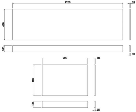 Modern Bathroom 1700 Front & 700 End Bath Panel Pack 18mm MDF Grey ...