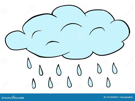 Wolke Mit Regen Lässt Clipart Fallen Wettervorhersage Für Regenikone Vektorwasser L?sst ...