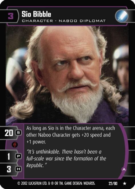 Sio Bibble (A) Card - Star Wars Trading Card Game