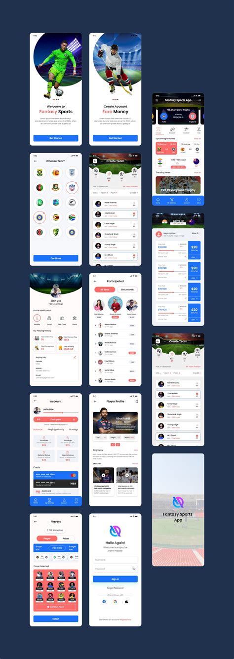 Fantasy Sports App Concept on Behance