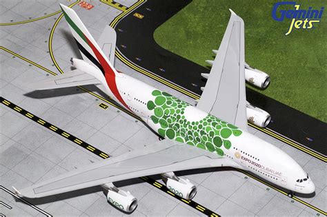 Gemini Jets G2UAE774 Emirates Airbus A380-800 New Expo 2020 Livery A6-EEW Aircraft Model 1/200