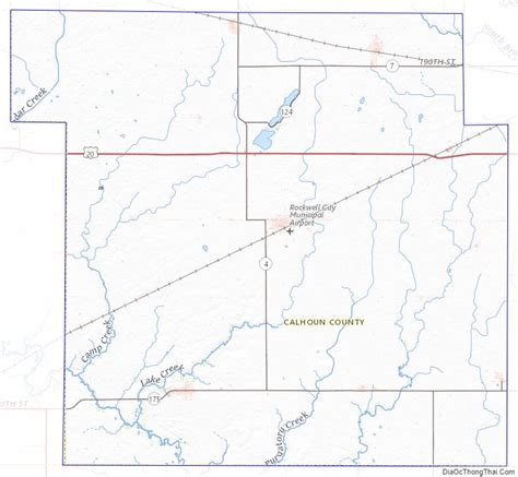 Map of Calhoun County, Iowa - Địa Ốc Thông Thái