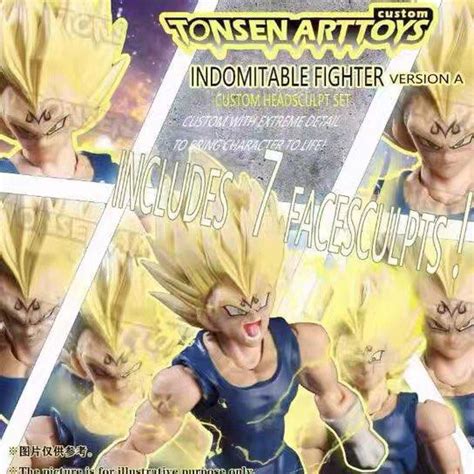 Dragon Ball Tonsenarttoys Tonsen Art toys - Heads Upgrade Kit for Majin Vegeta SHF Indomitable ...