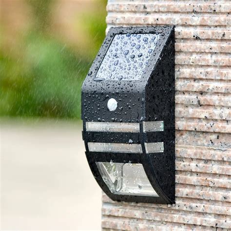 Motion Sensor Wall Garden Light Solar Powered Waterproof Outdoor Lights ...