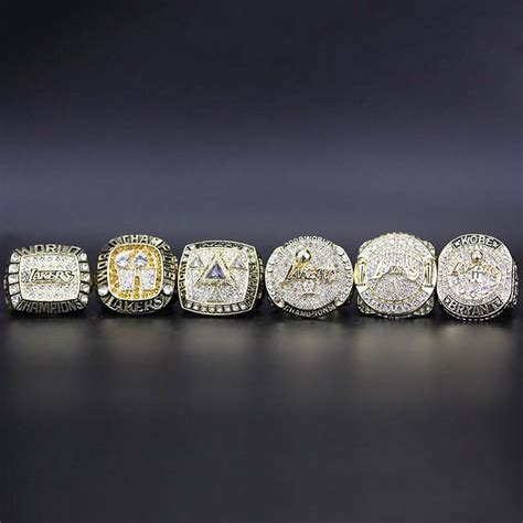 6 Kobe Bryant Los Angeles Lakers NBA championship ring set replica - MVP Ring