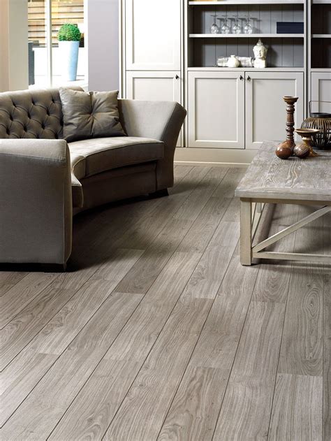 Quick-Step Perspective 'Light grey varnished oak' (UL1304) Laminate flooring - … | Grey laminate ...