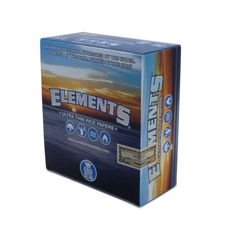 Elements Rolling Papers - King Size Slim - Smoke Cargo