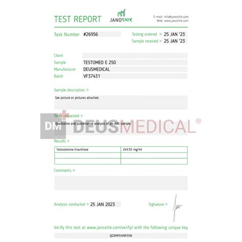 Buy TESTOMED E 250 (Test Enanthate 250mg) By Deus Medical