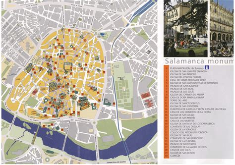 Salamanca tourist map - Full size