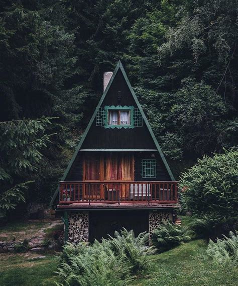 Such a cute little A-frame cabin in the woods! Located in Switzerland – Building Gallery