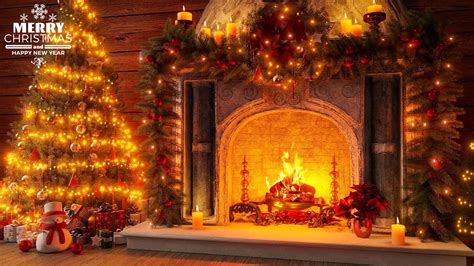 Instrumental Christmas Music: Christmas Fireplace Background 🔥 Cozy ...