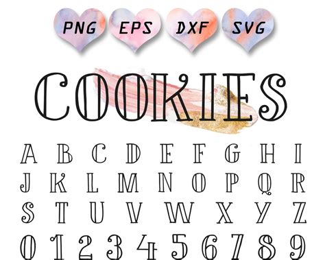 Svg Font Cute Font Svg Cute Alphabet Cookie Font Food Font | Etsy New Zealand