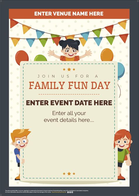 Family Fun Day Poster | Promote Your Pub