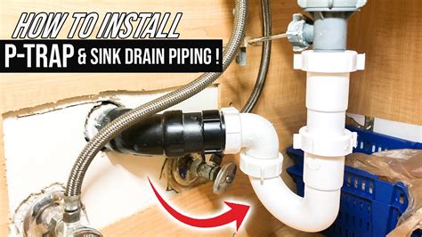 How To Install P-Trap And Bathroom Sink Drain Piping | Easy Installation For Beginners! - YouTube