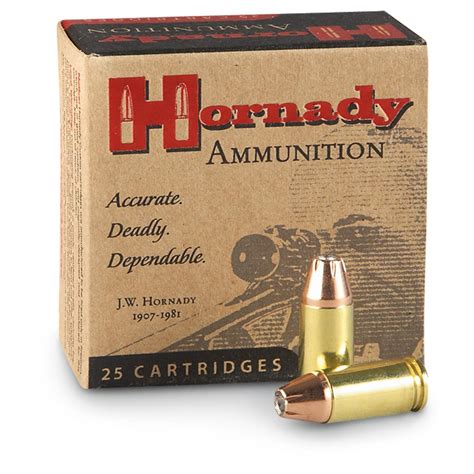 Hornady, 9mm Luger, JHP / XTP, 124 Grain, 25 Rounds - 58249, 9mm Ammo at Sportsman's Guide