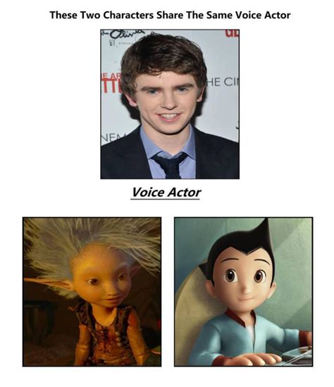 Same Voice Actor: Freddie Highmore by myjosephpatty2002 on DeviantArt