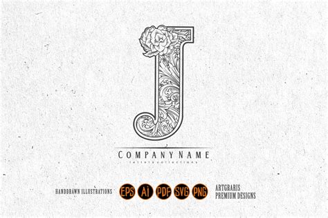 Timeless Elegance Letter J Monogram Graphic by artgrarisstudio ...