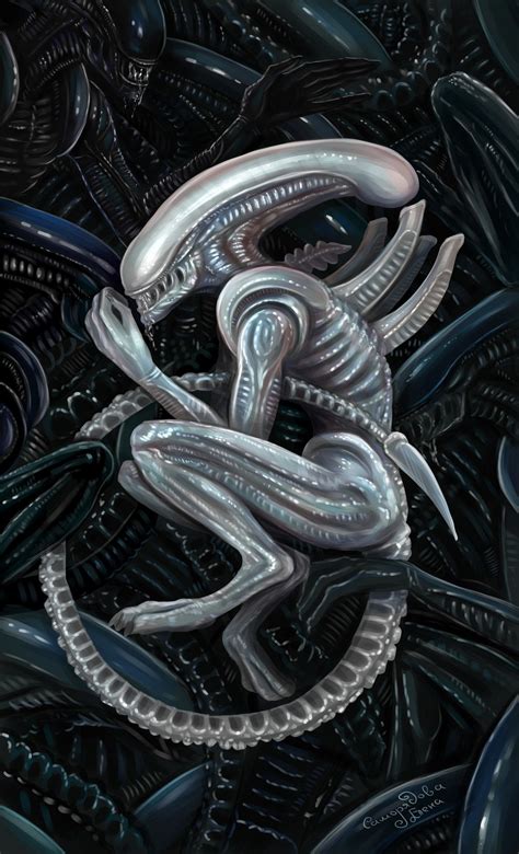 Albino Xeno "Always the 'Odd' One out..." | Giger alien, Xenomorph, Alien artwork